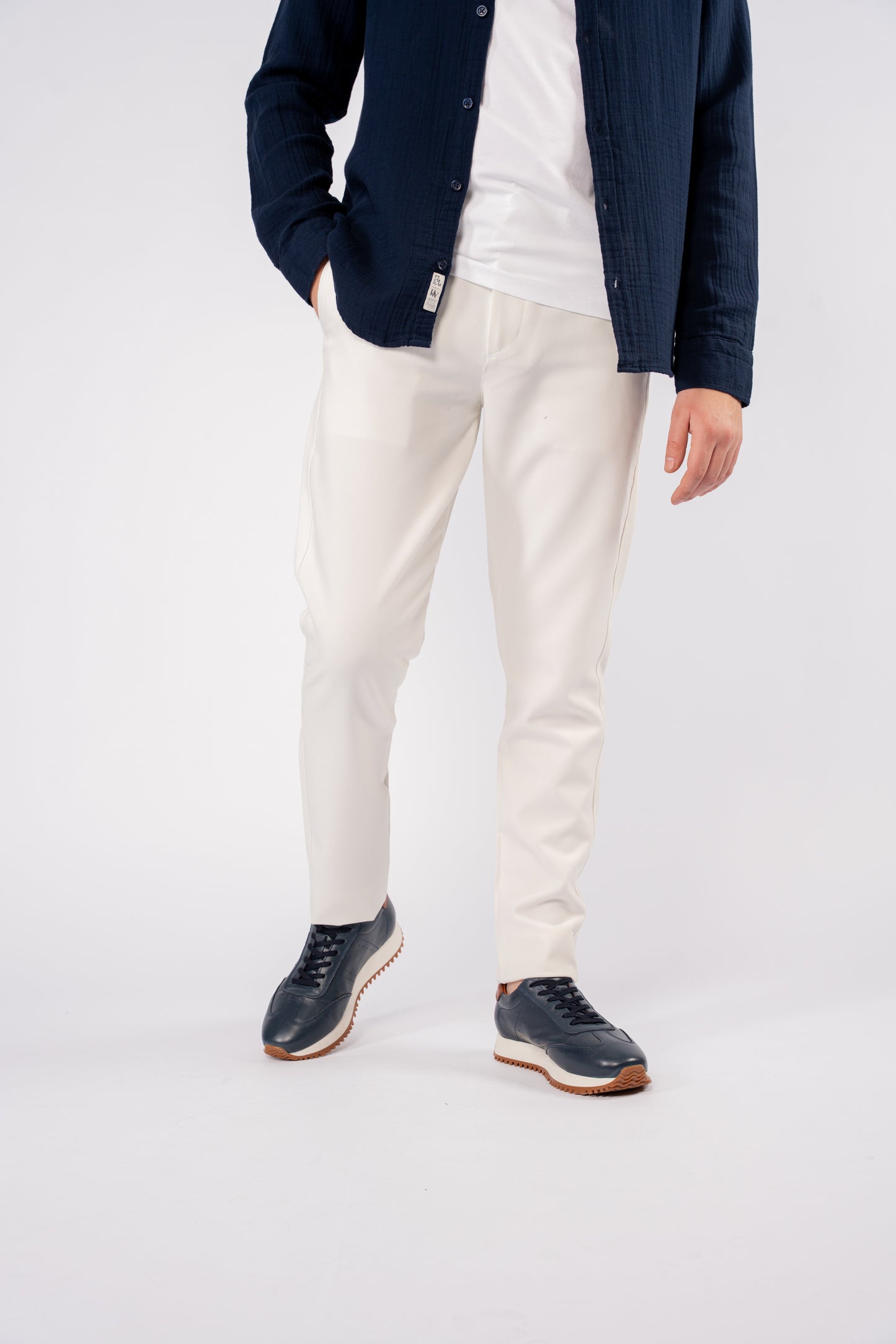 NAVY DOUBLE GAUZE SHIRT