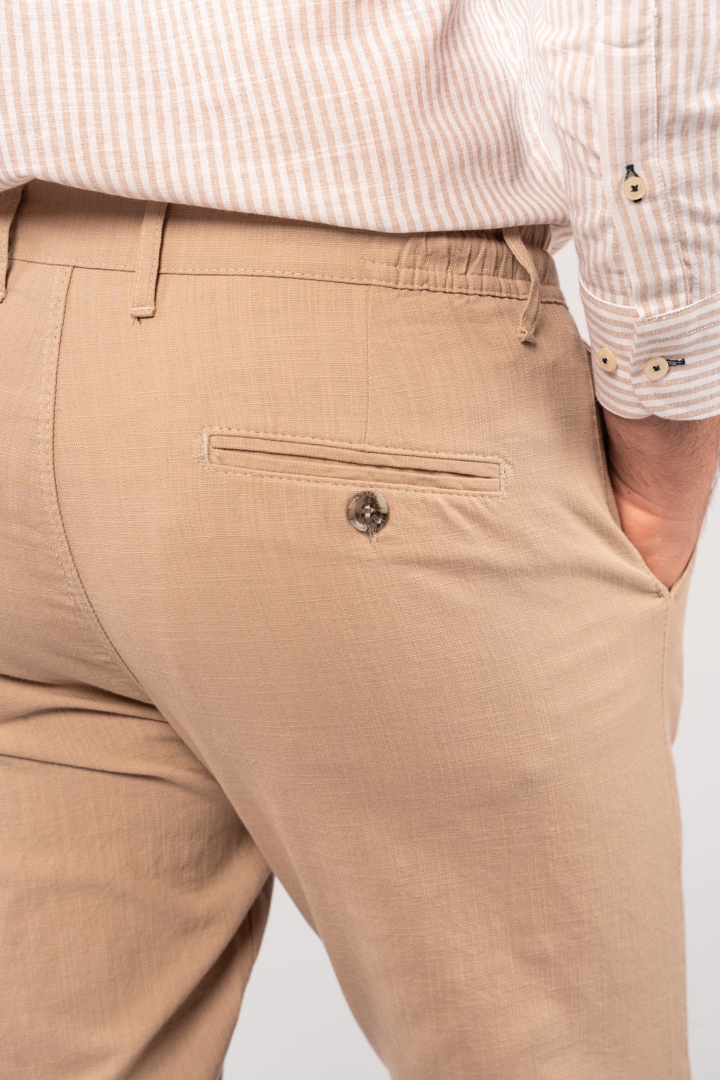 BEIGE LINEN TROUSERS