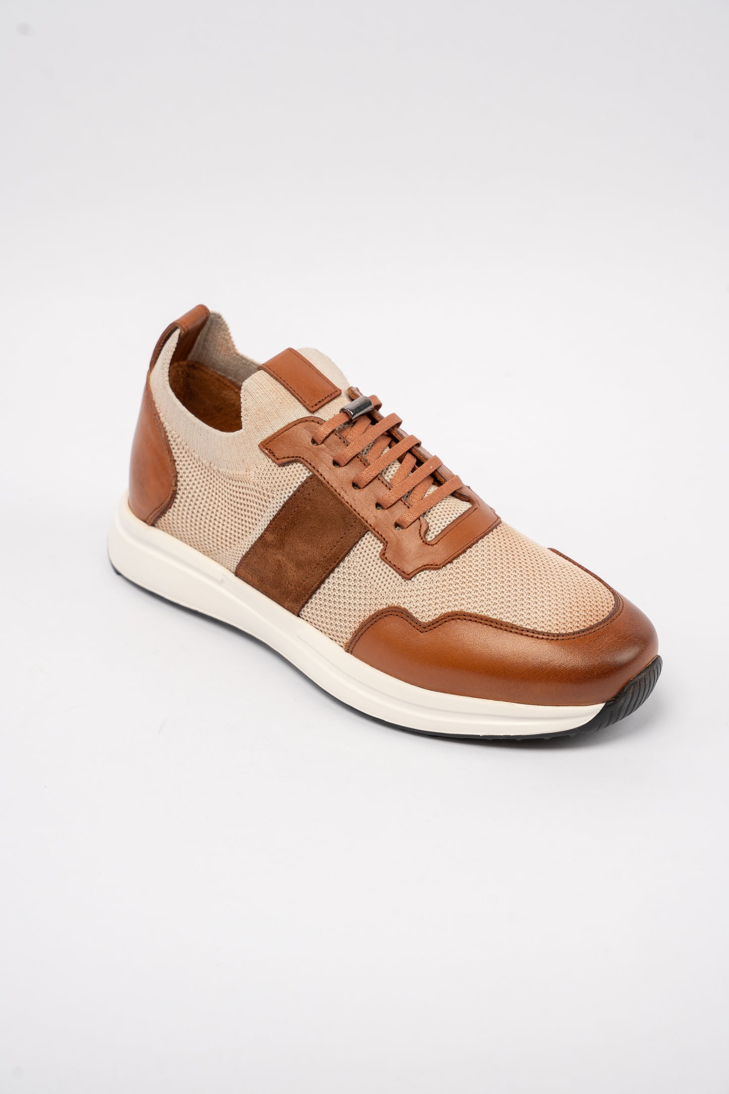 BEIGE HAVANA MIX MATERIAL SNEAKER