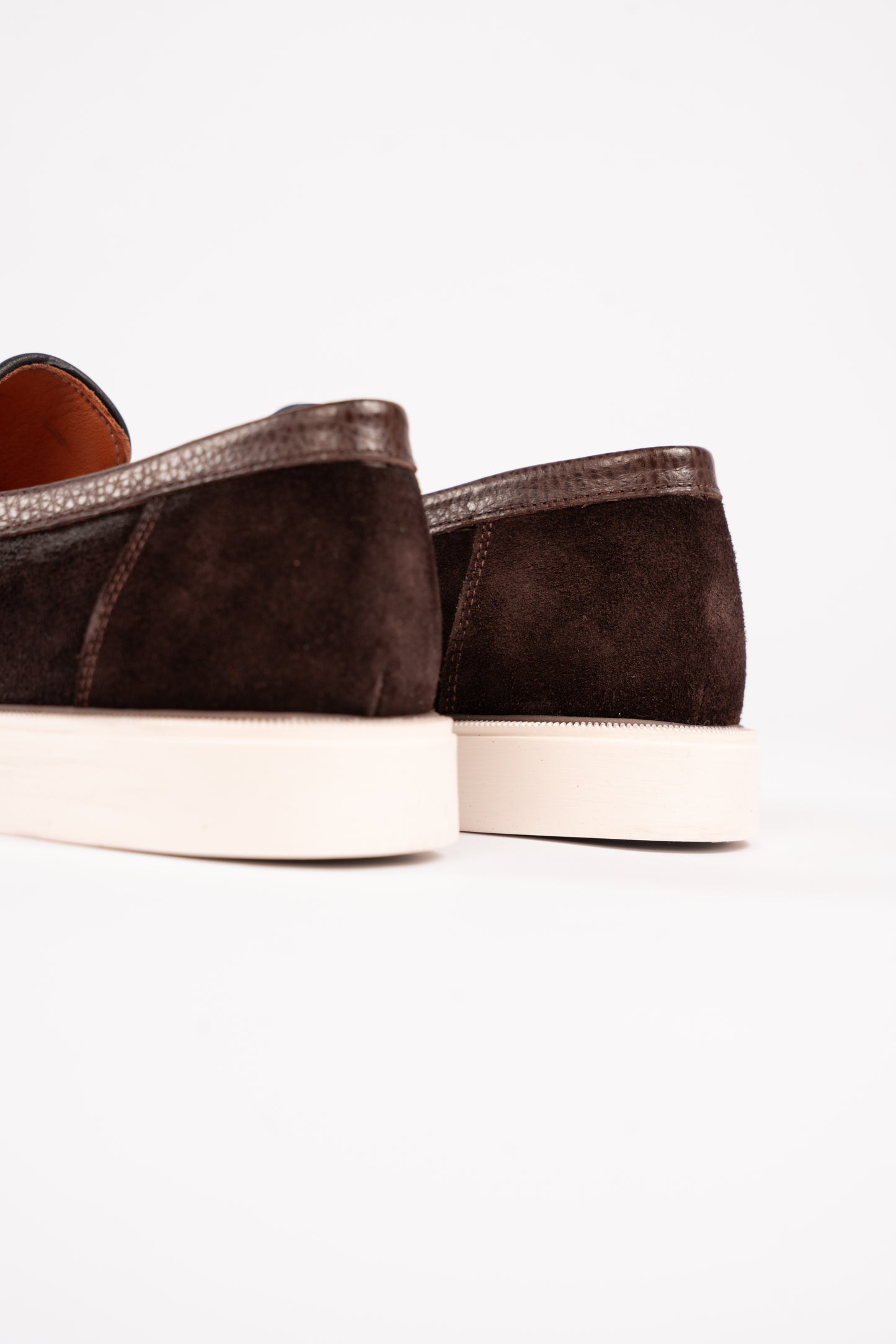BROWN MIXED PENNY LOAFER