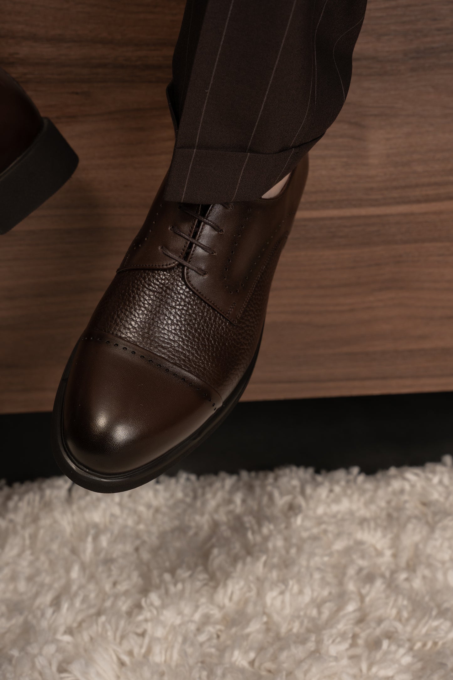 BROWN LINED DOBETTI SUIT