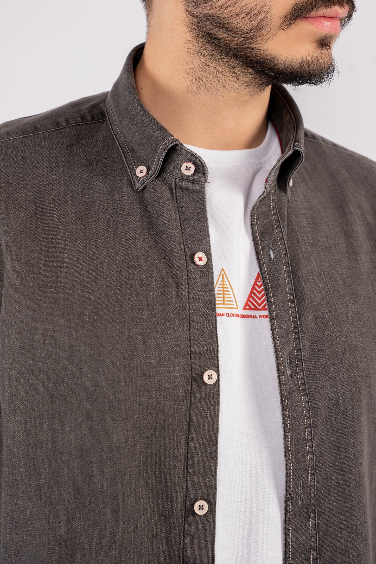 DARK GREY DENIM SHIRT