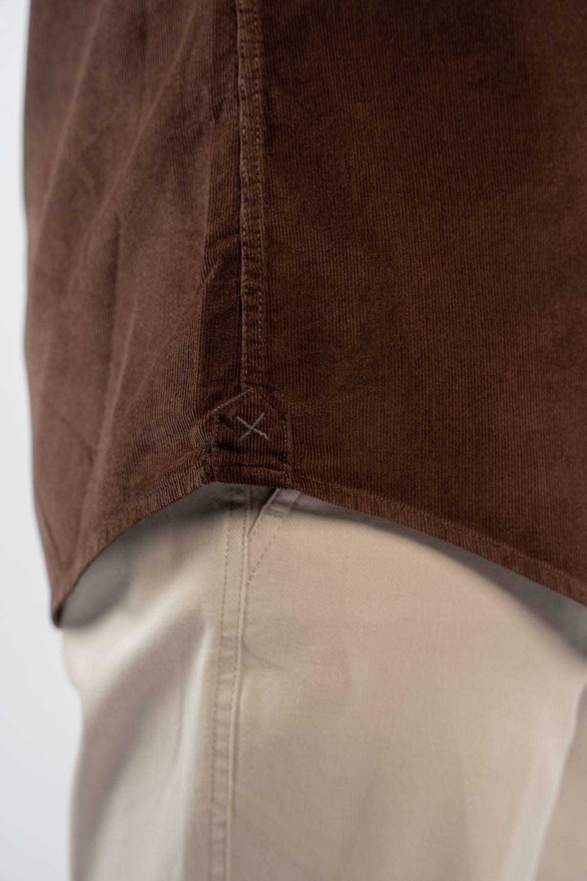 BROWN VELVET SHIRT