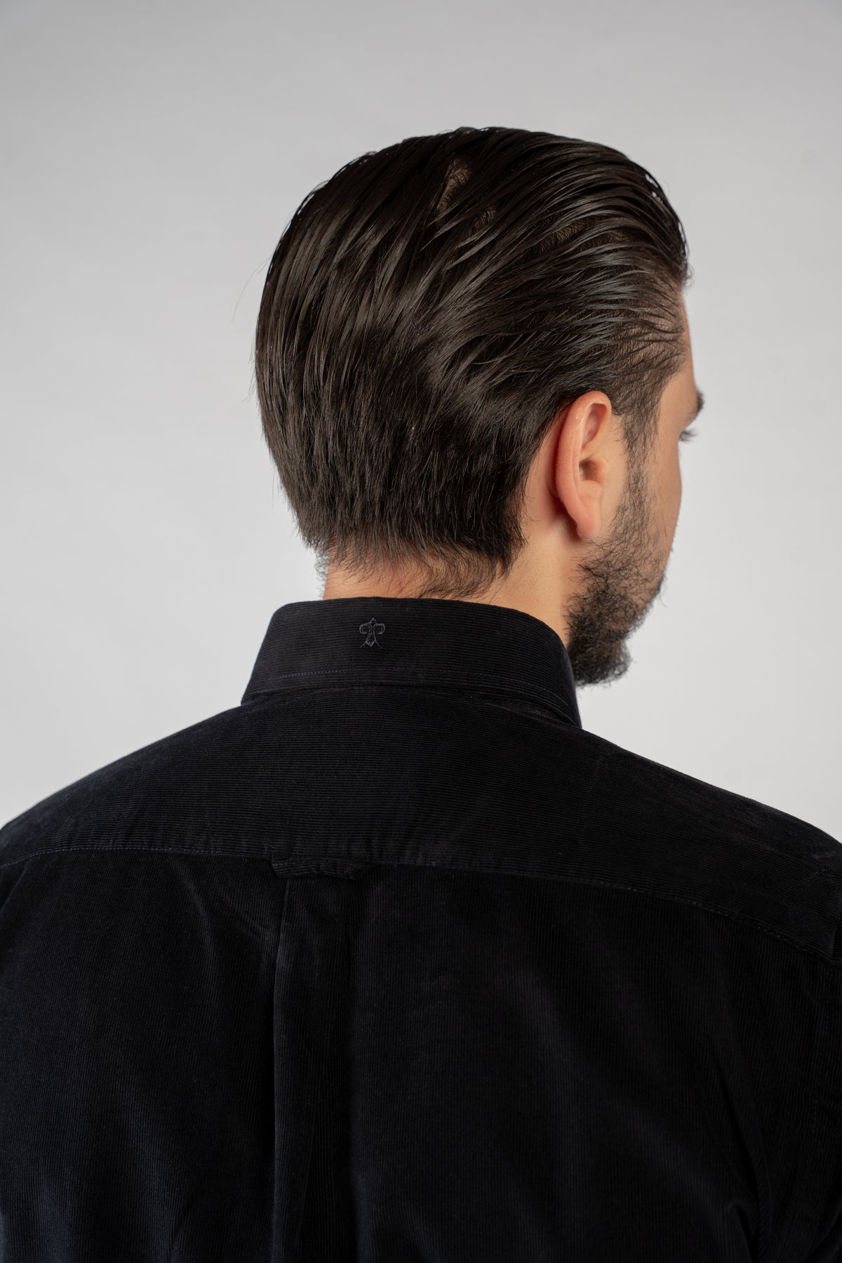 NAVY VELVET SHIRT