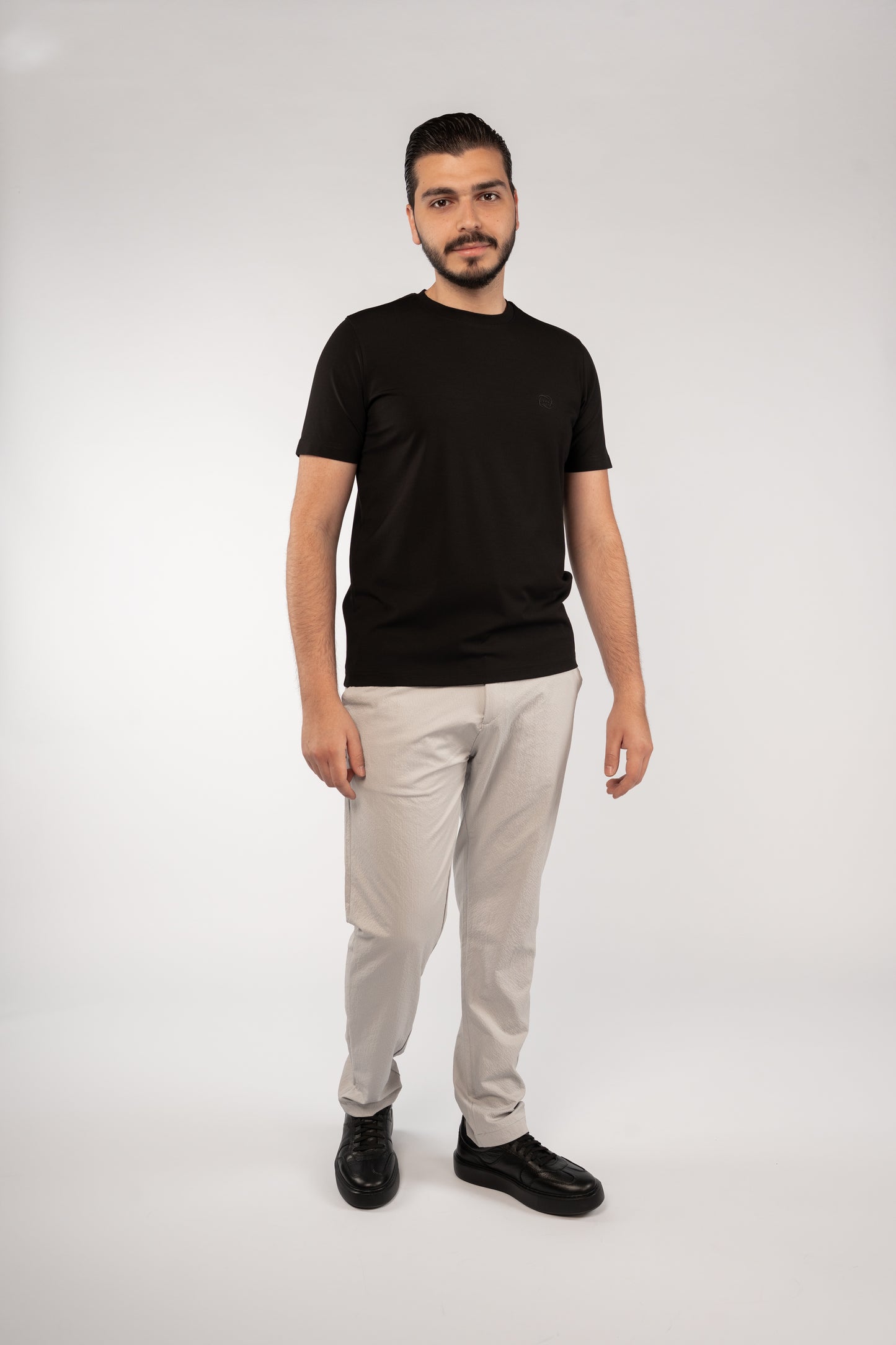 BLACK CASUAL RAYON TSHIRT