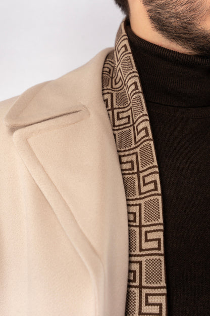 BEIGE ELEGANCE WOOL COAT