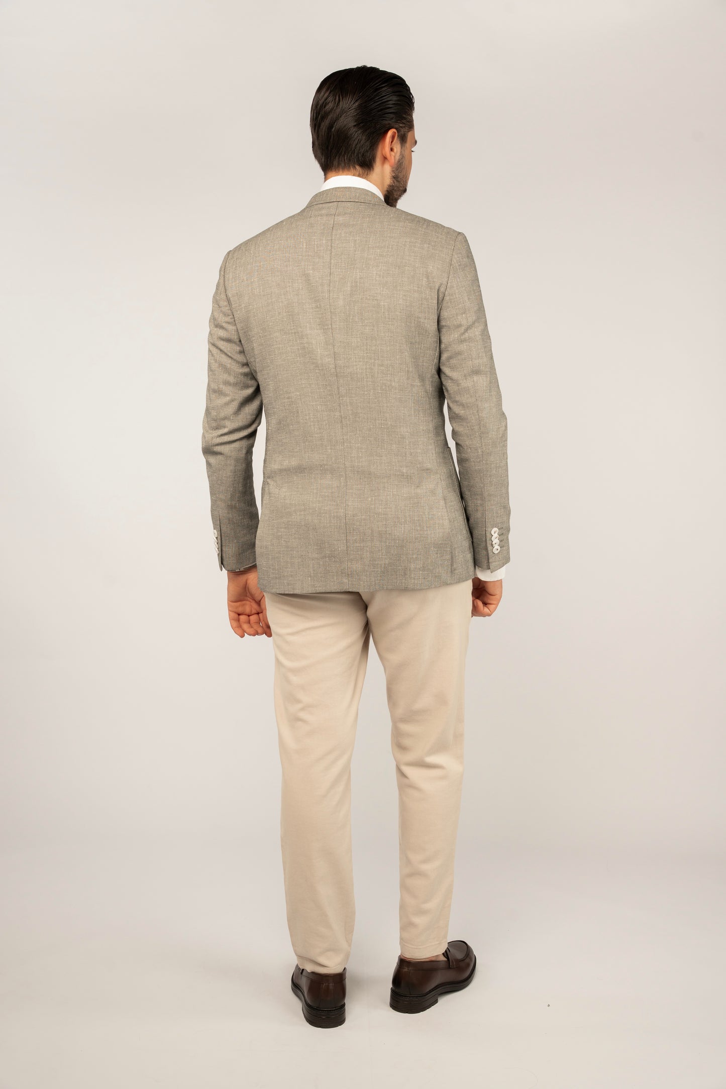 OLIVE SEMI LINEN BLAZER