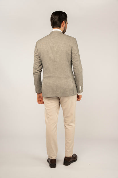 OLIVE SEMI LINEN BLAZER