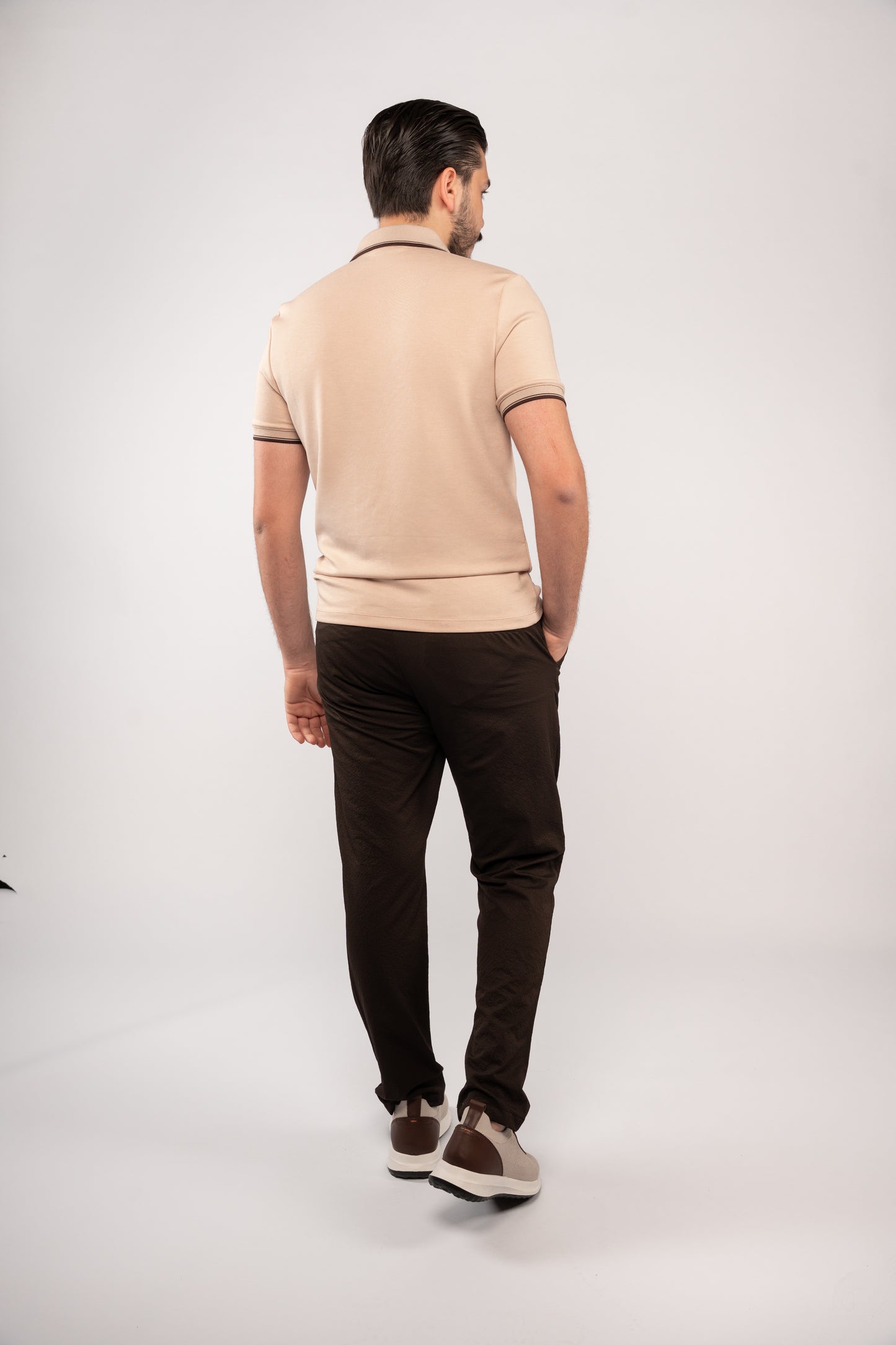 BEIGE CLIP BUTTON POLO