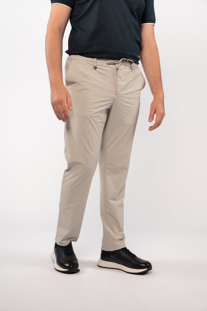 GREY SEMI CASUAL SPANDEX PANT