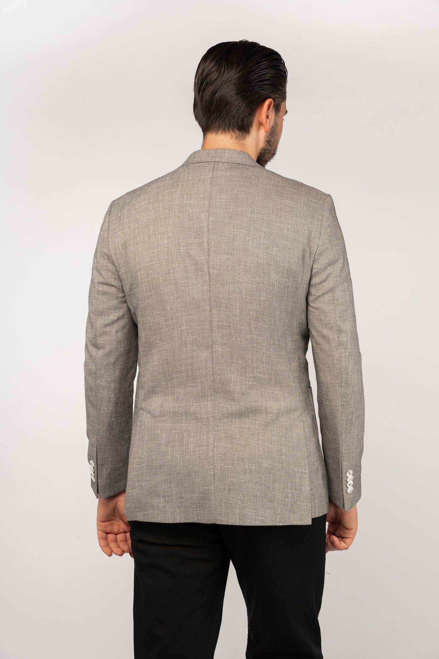 GREY SEMI LINEN BLAZER
