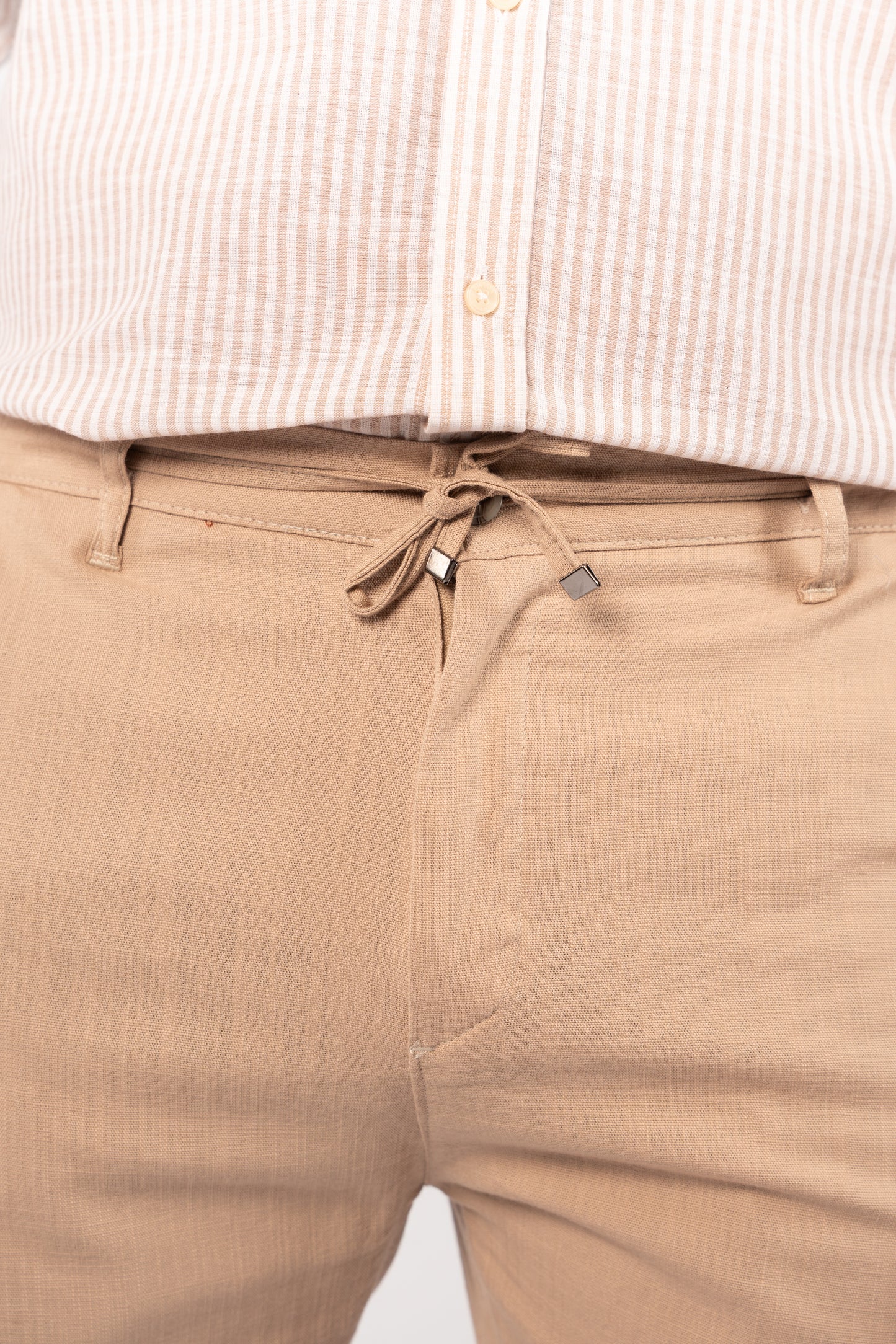 BEIGE LINEN TROUSERS