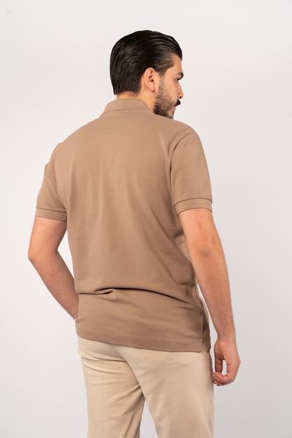 MOCHA CASUAL BUTTON POLO
