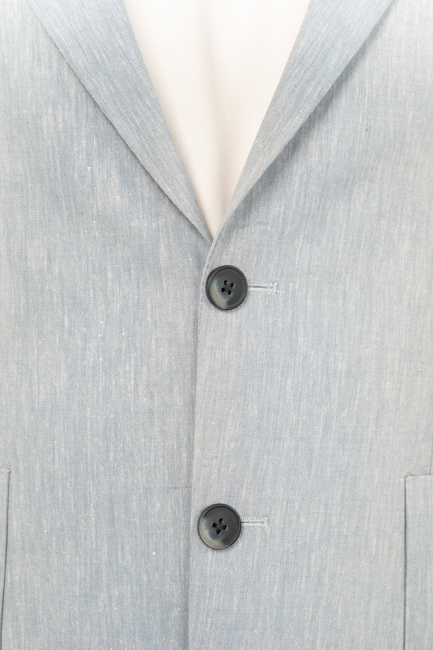 BLUE SEMI LINEN BLAZER