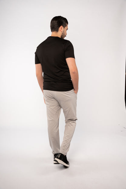 BLACK MERCERIZED TSHIRT