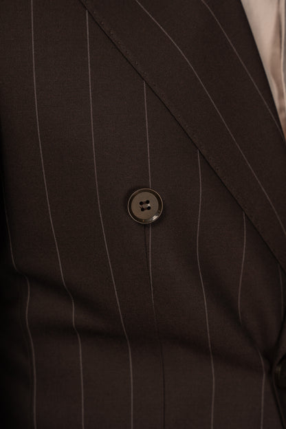 BROWN LINED DOBETTI SUIT