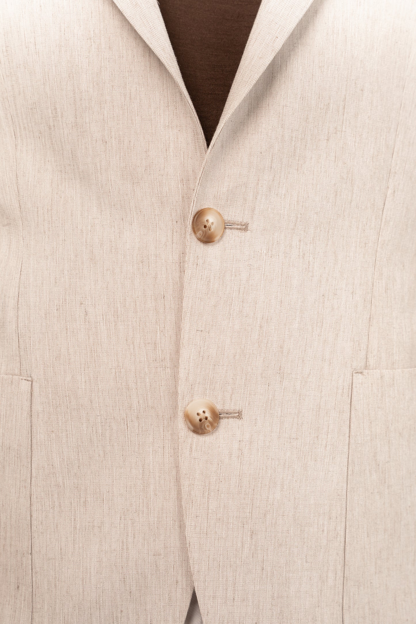 BEIGE SEMI LINEN BLAZER