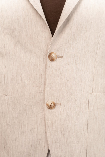 BEIGE SEMI LINEN BLAZER