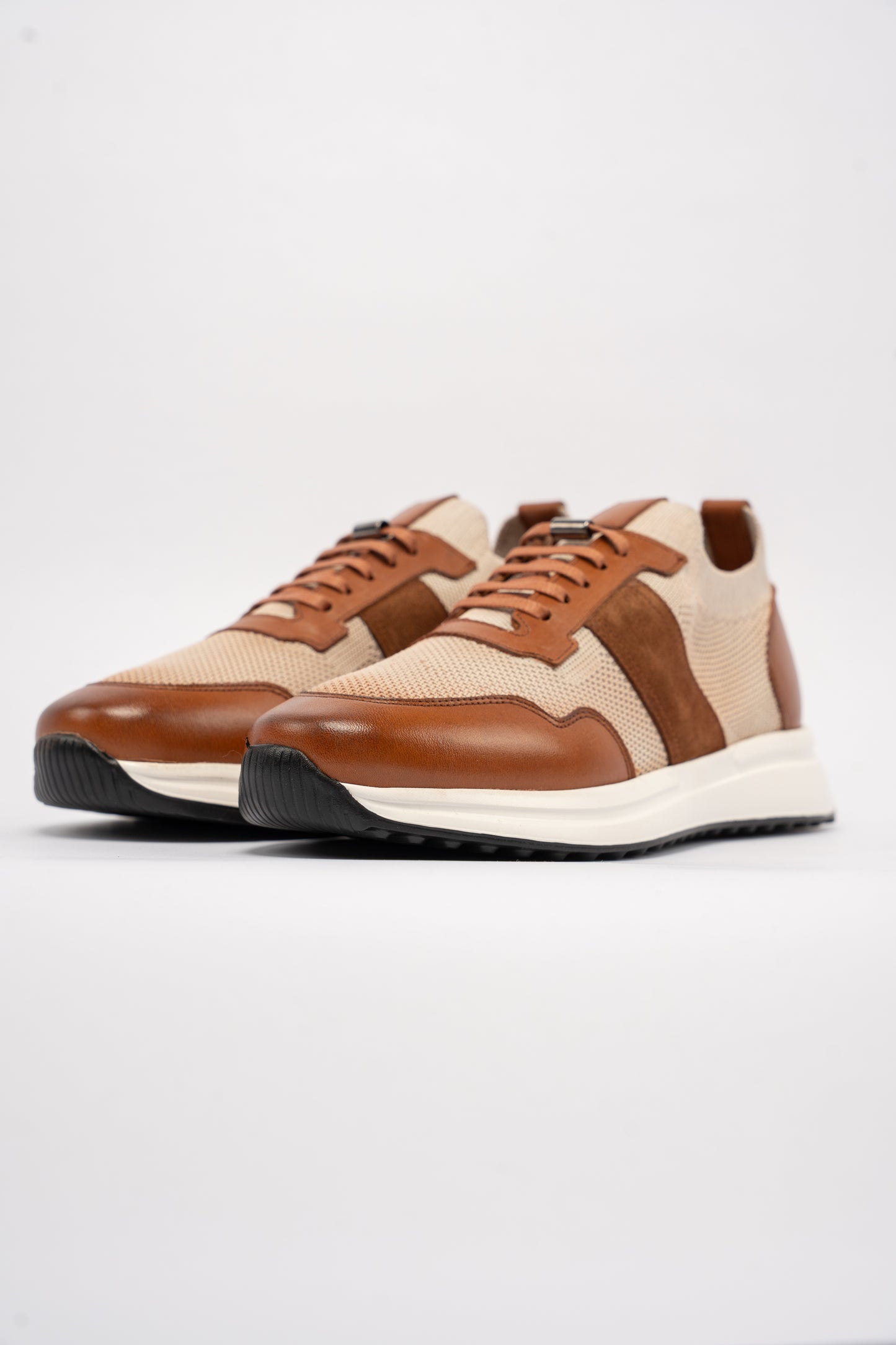 BEIGE HAVANA MIX MATERIAL SNEAKER