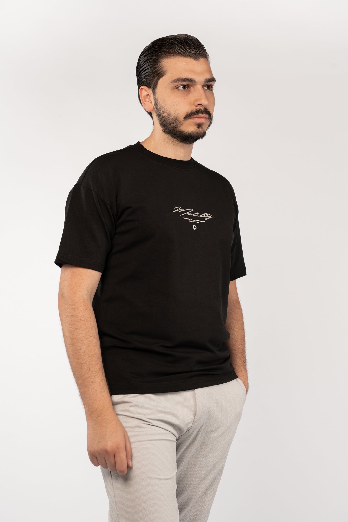 BLACK MENTALITY RELAXED TSHIRT