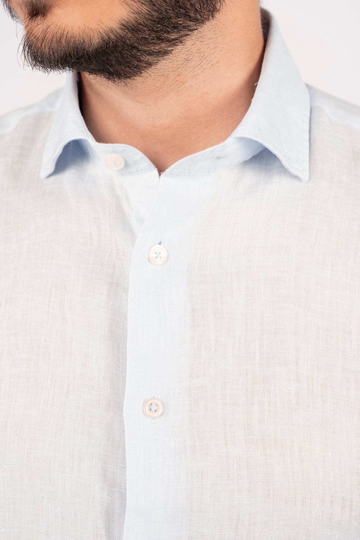 BLUE 100% LINEN SHIRT