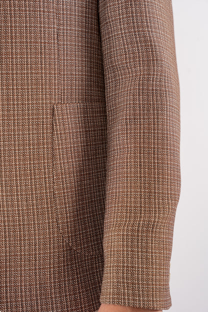 MOCHA URBAN GRID BLAZER