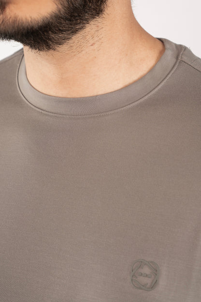 GREY CASUAL RAYON TSHIRT