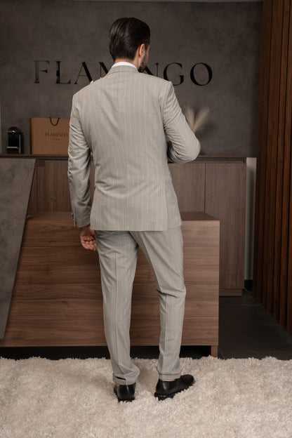 GREY LINED DOBETTI SUIT