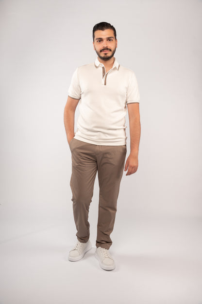 WHITE CLIP BUTTON POLO