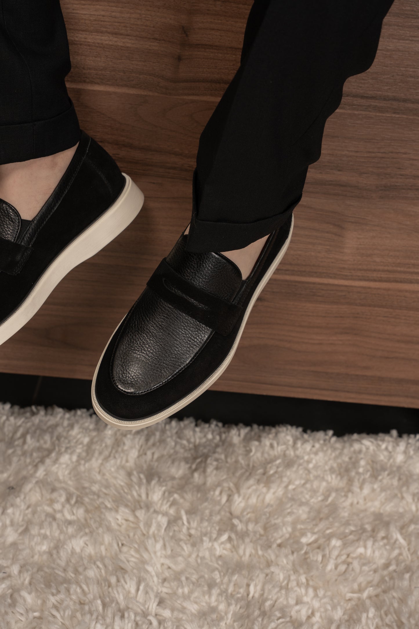 BLACK CASUAL LINEN SUIT