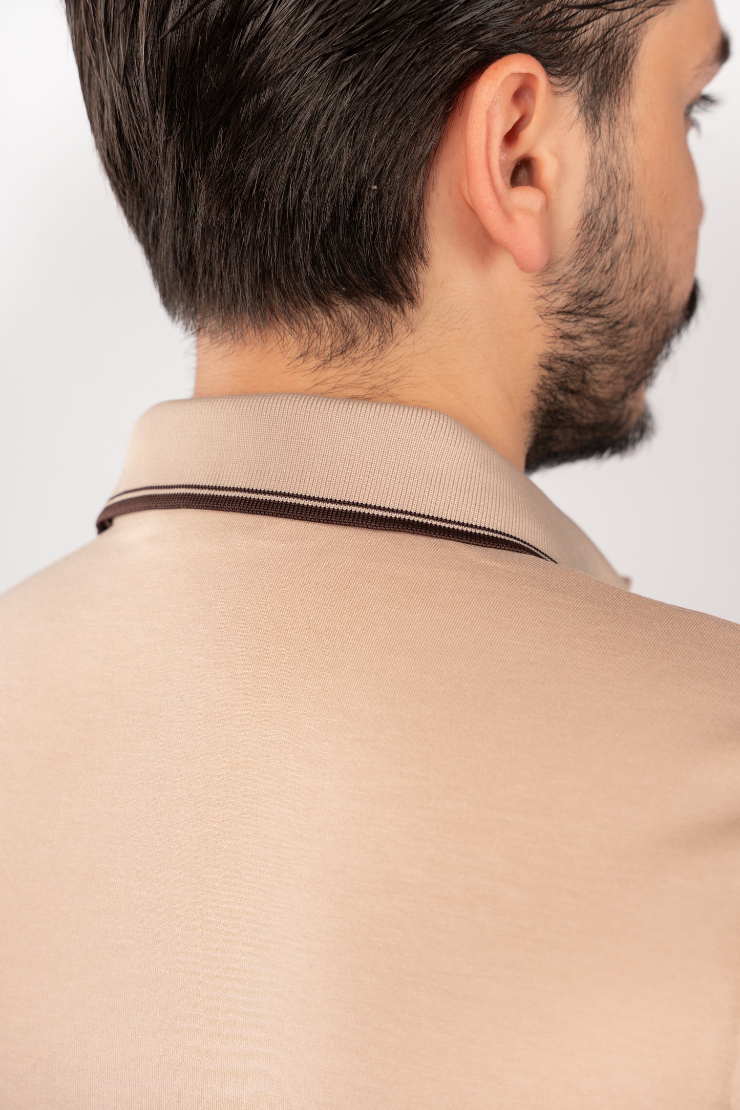 BEIGE CLIP BUTTON POLO