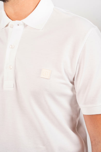 WHITE CASUAL BUTTON POLO