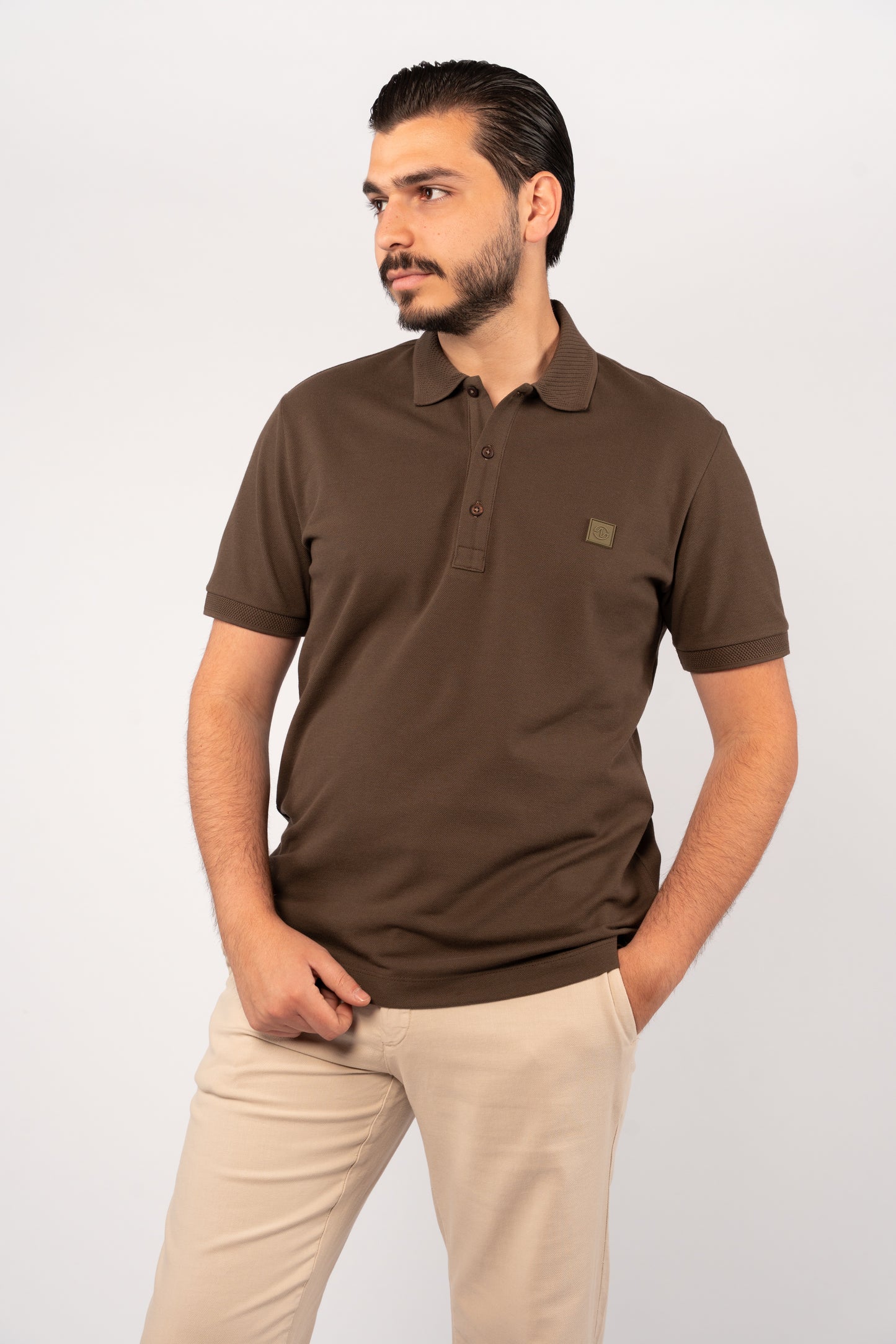 BROWN CASUAL BUTTON POLO