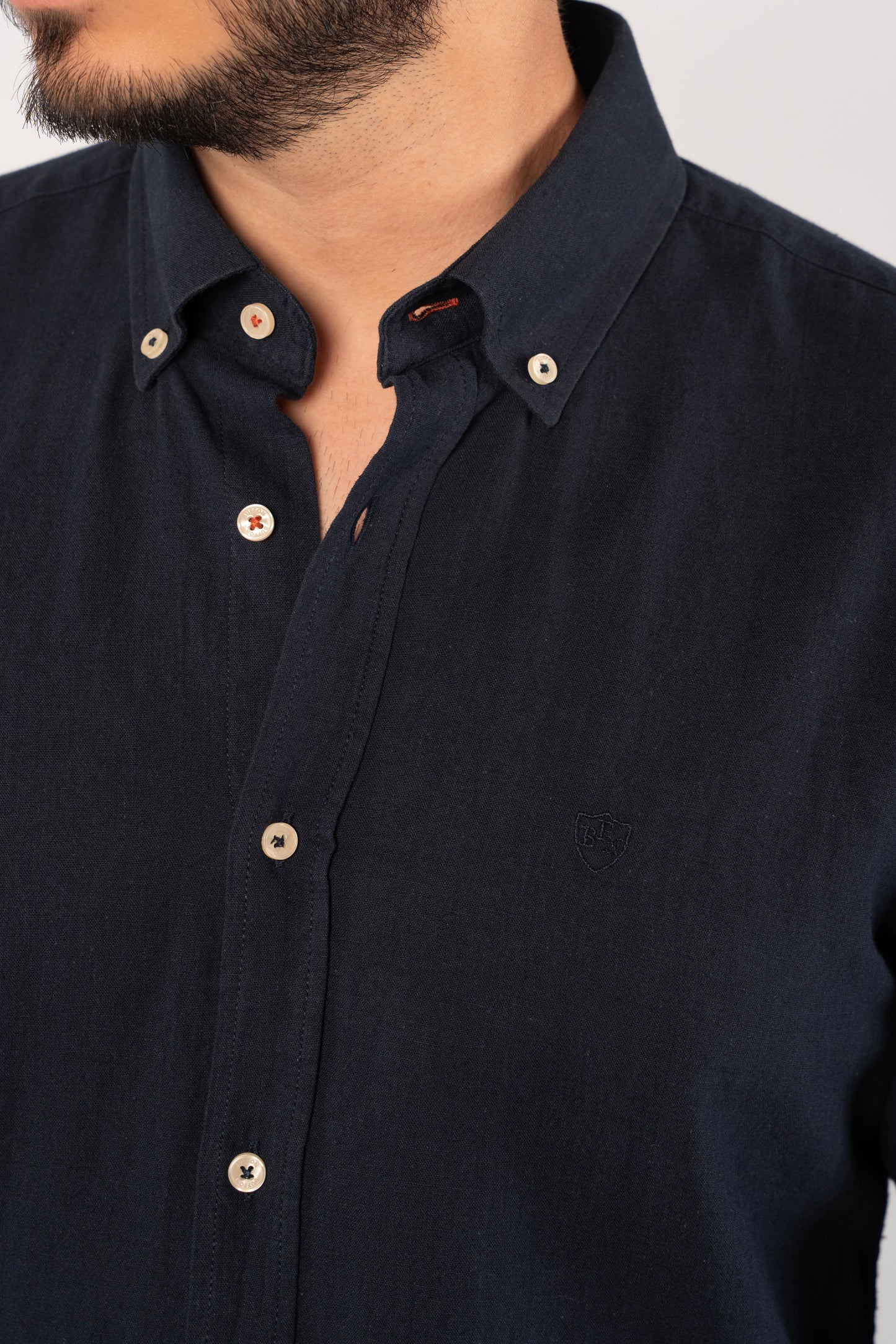 NAVY LINEN SHIRT