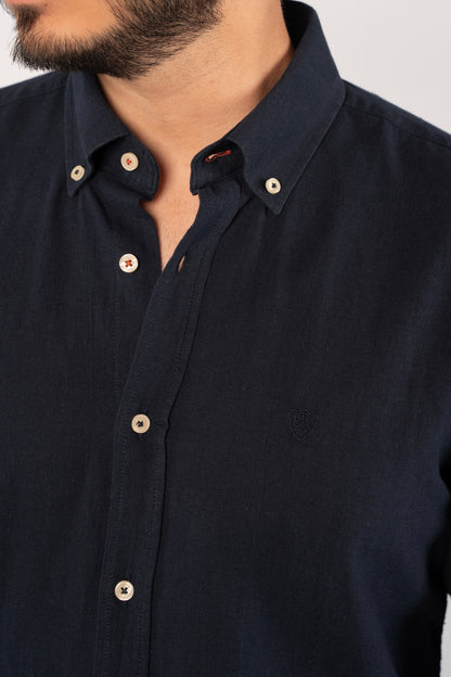 NAVY LINEN SHIRT