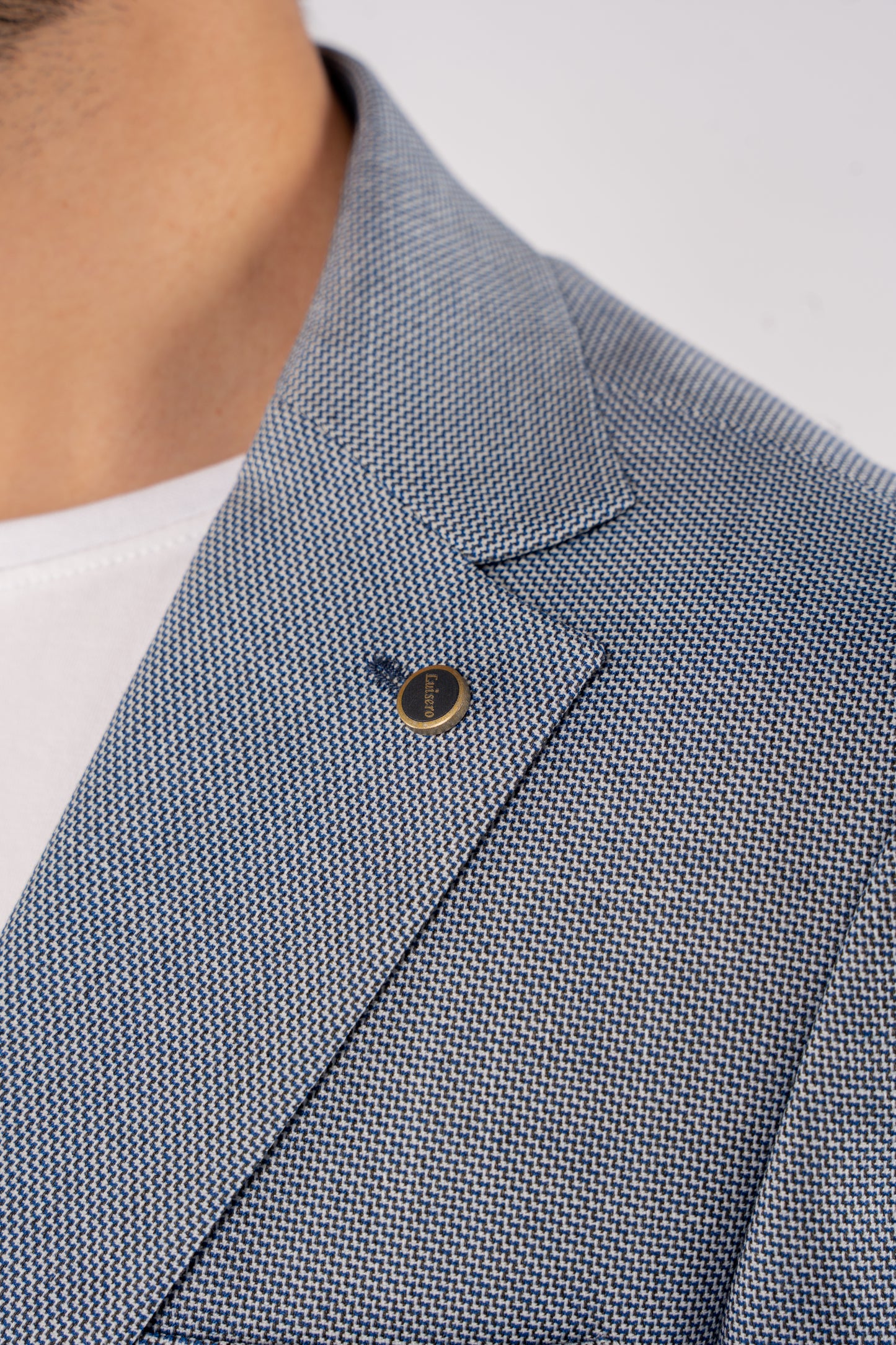 NAVY MINIMAL ZIGZAG BLAZER