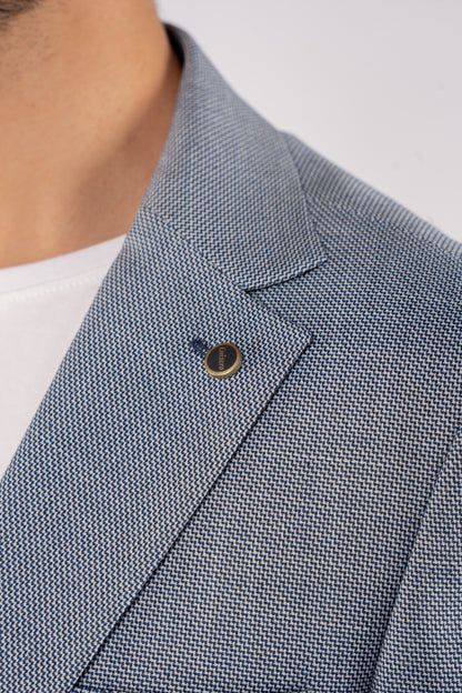 NAVY MINIMAL ZIGZAG BLAZER