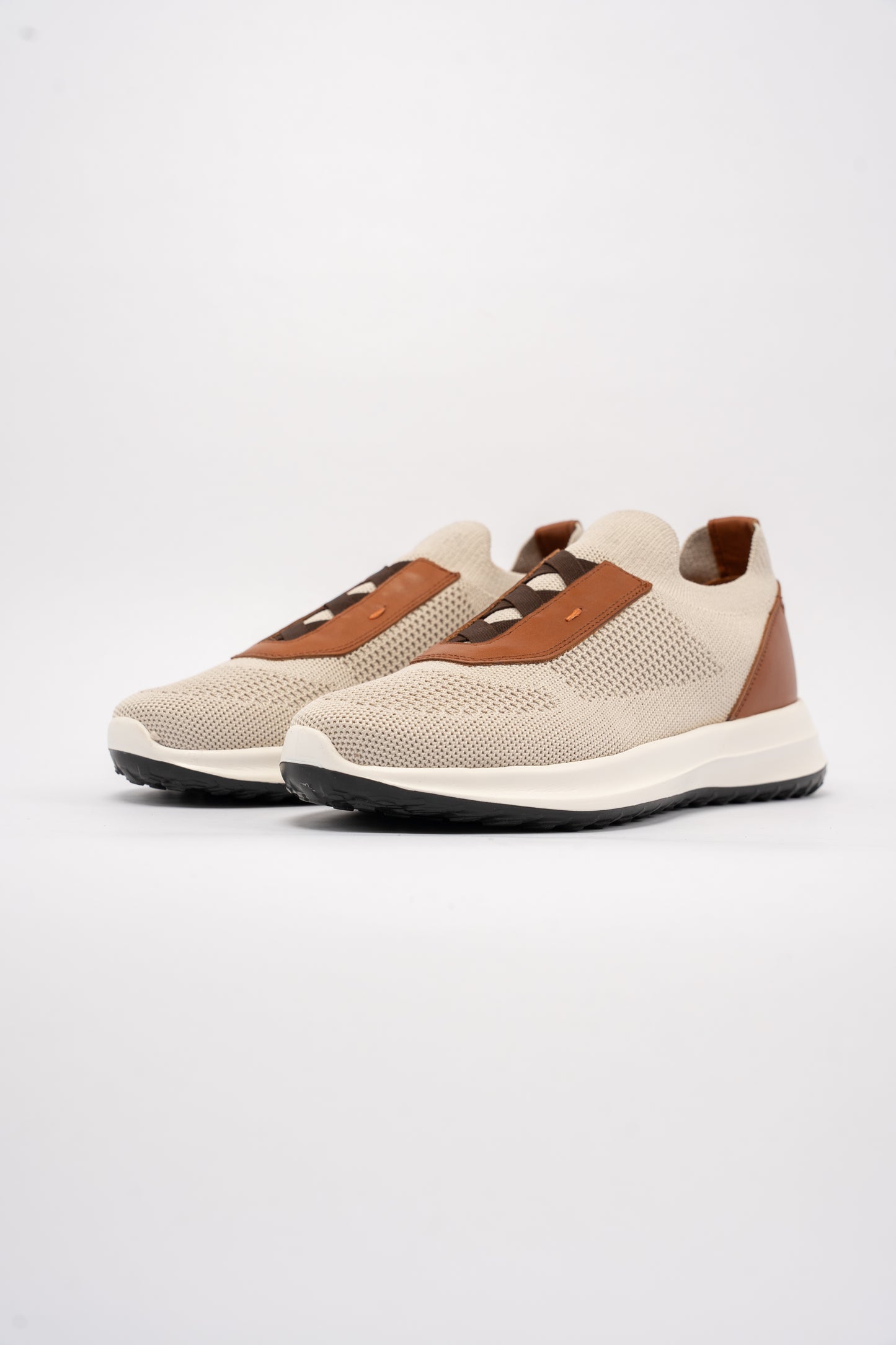 BEIGE CASUAL ELASTIC SNEAKER