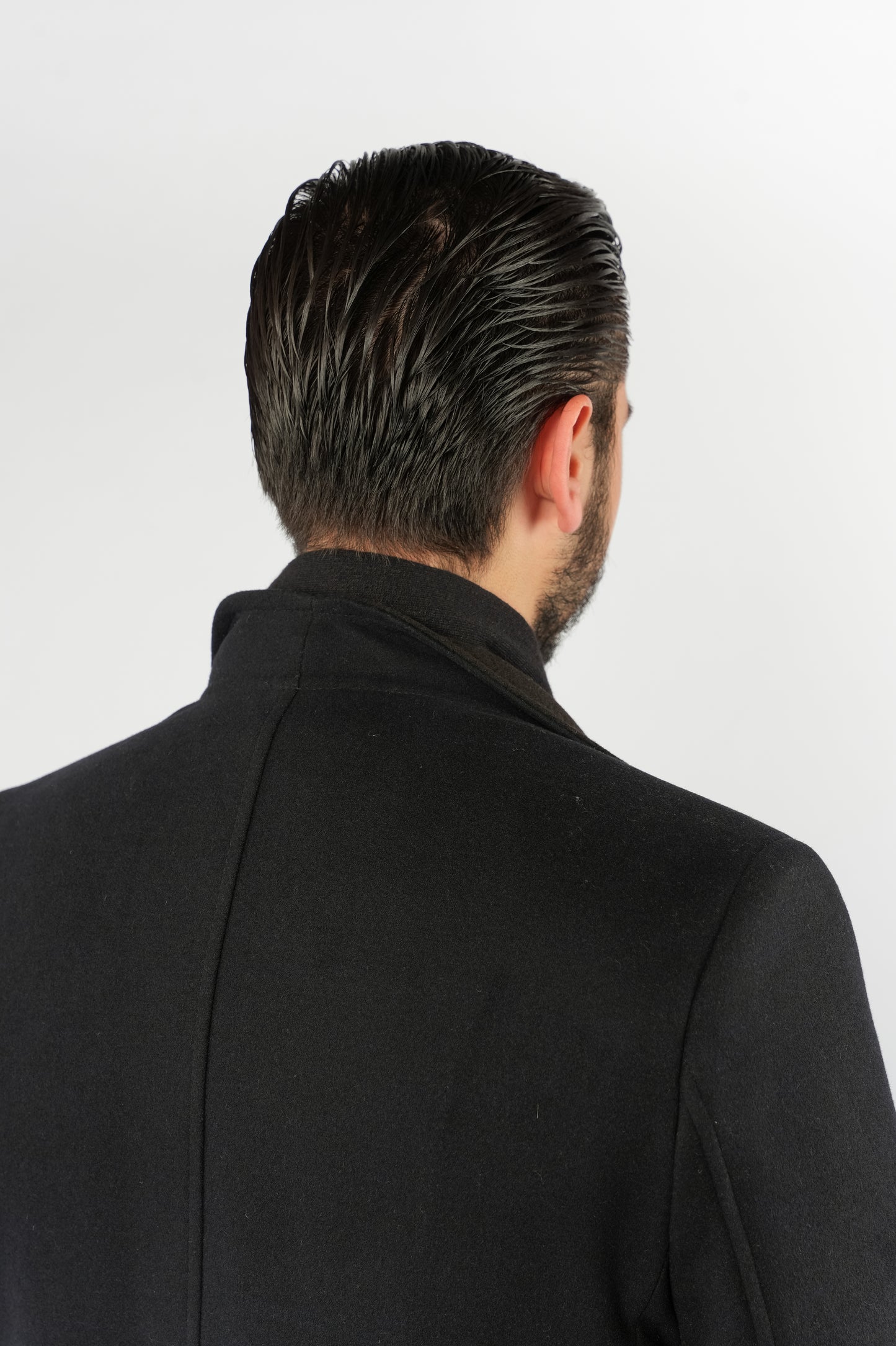 NAVY SOPHISTICATED WOOL COAT