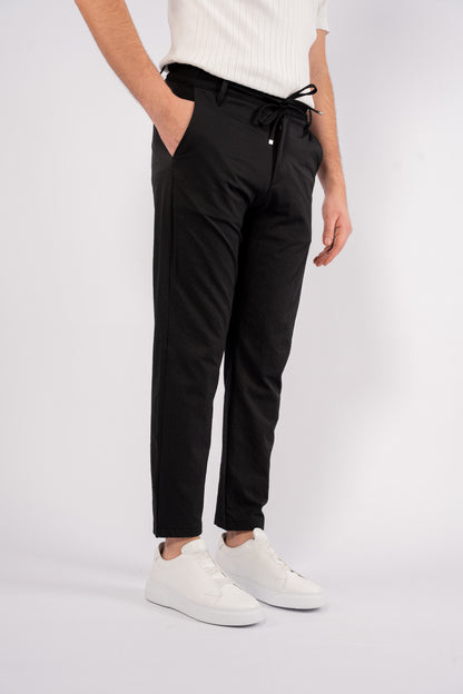 BLACK CASUAL TROUSERS