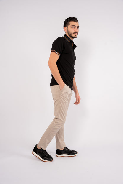BLACK PIQUET POLO