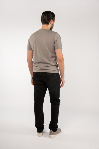 GREY CASUAL RAYON TSHIRT
