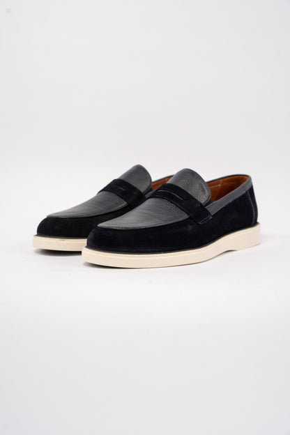 NAVY MIXED PENNY LOAFER