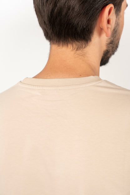 CREAM MINIMAL EAGLE TSHIRT