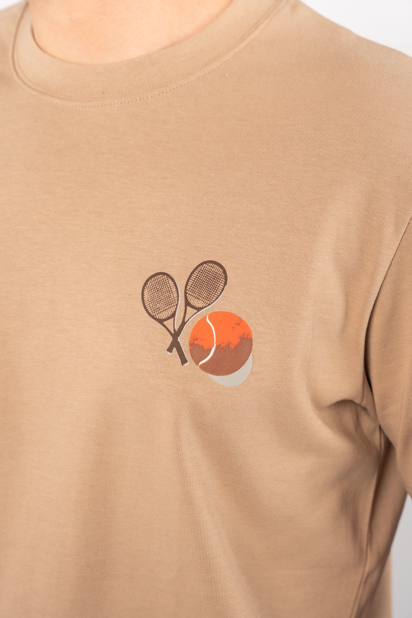 BEIGE TENNIS THICK TSHIRT