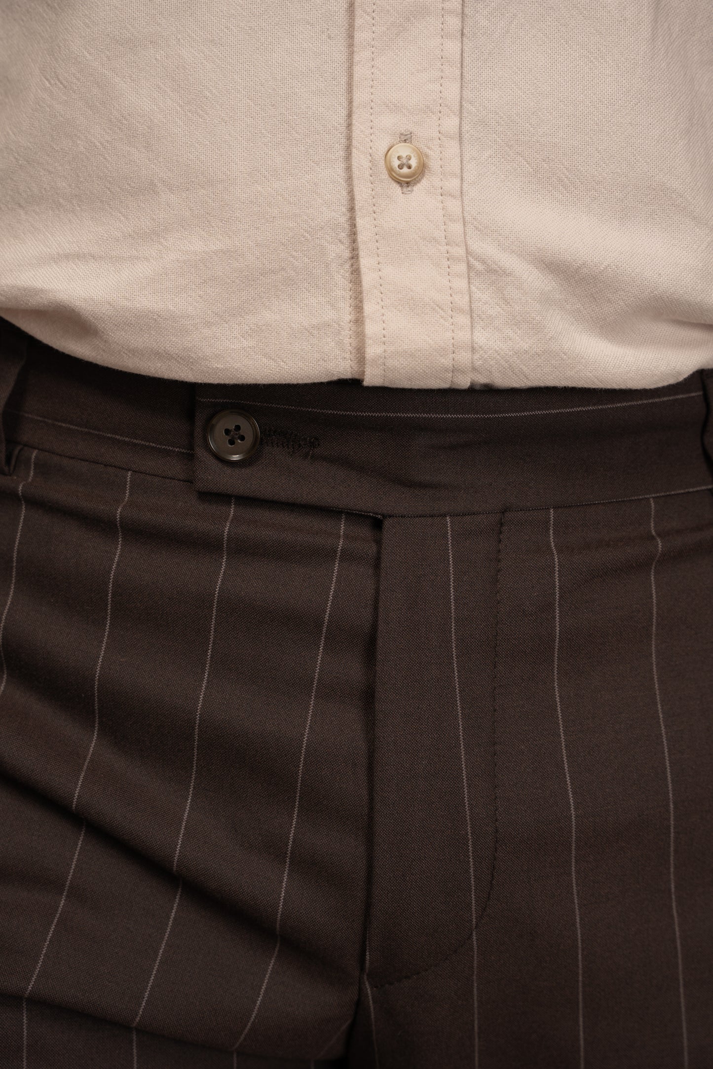 BROWN LINED DOBETTI SUIT