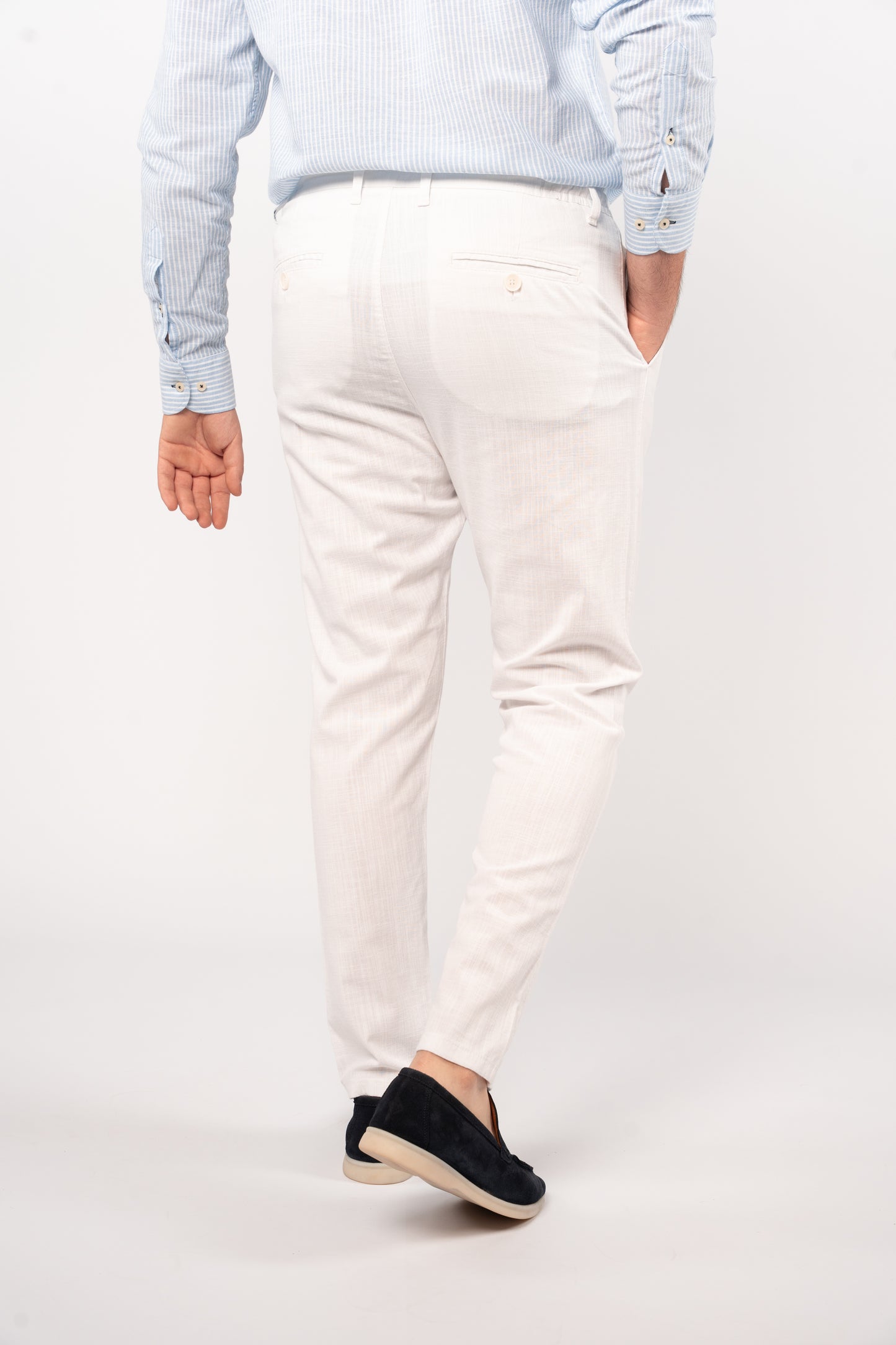 WHITE LINEN TROUSERS