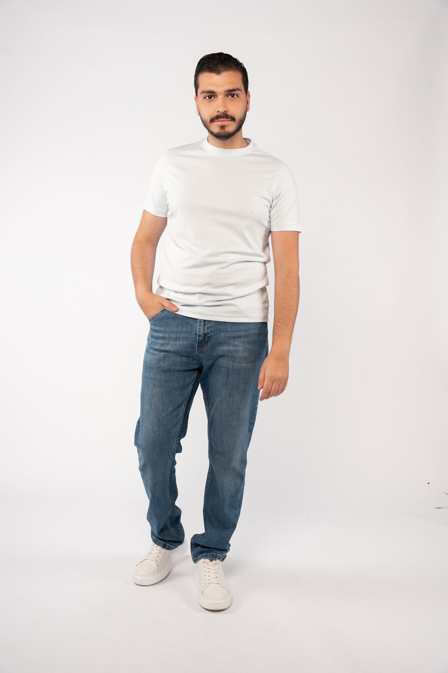 BLUE MERCERIZED TSHIRT