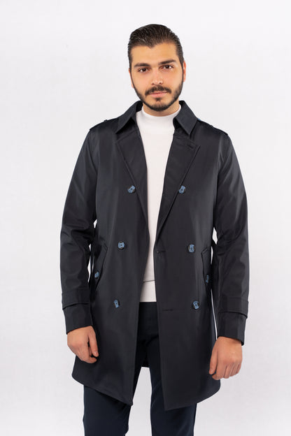 NAVY ELEGANCE TRENCH COAT