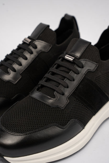 BLACK MIX MATERIAL SNEAKER